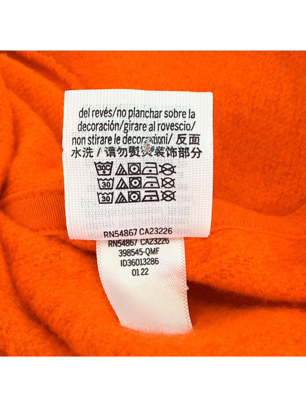Victoria’s Secret PINK Full‎ Zip Hoodie Bright Orange Lounge Womens XL NWOT - Picture 4 of 5